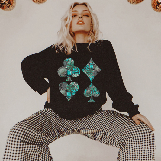 Turquoise Full House Crewneck