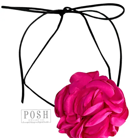 Flower choker necklace