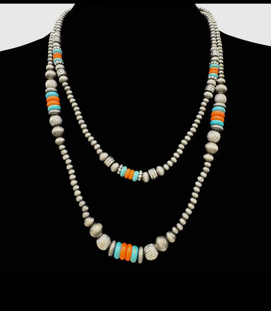 Turquoise and Coral beads