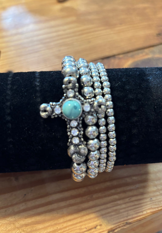 Cross and Silver Beads