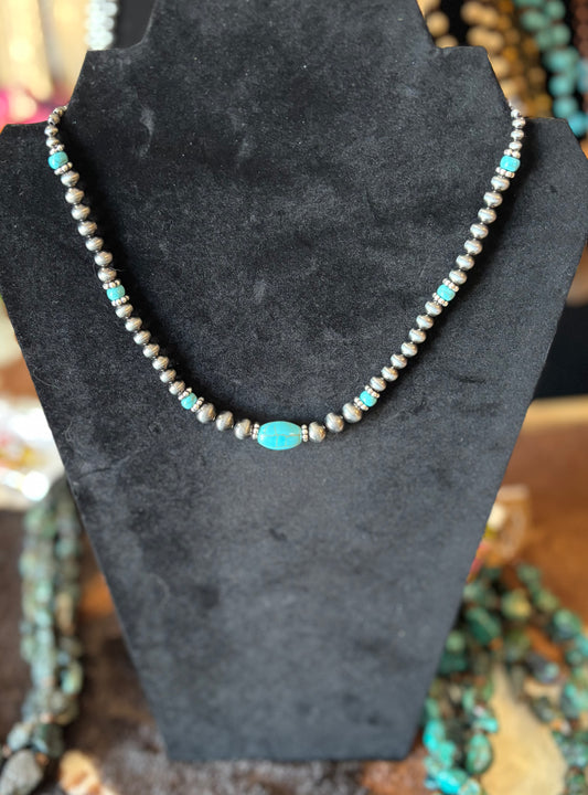 Single strand beads and turquoise