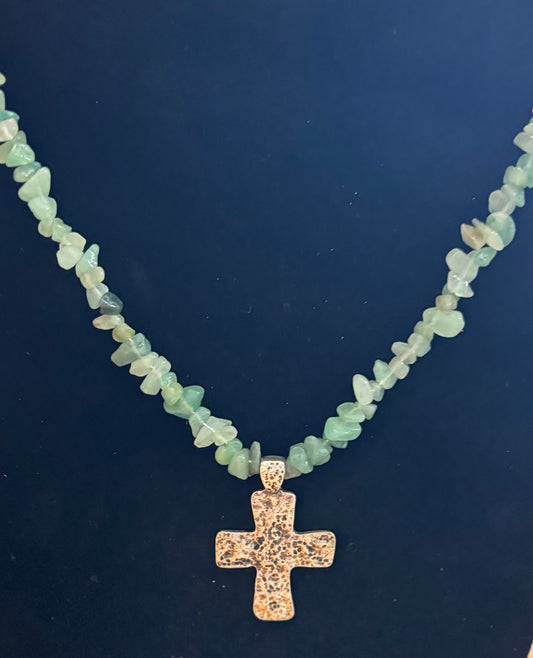Jade green cross