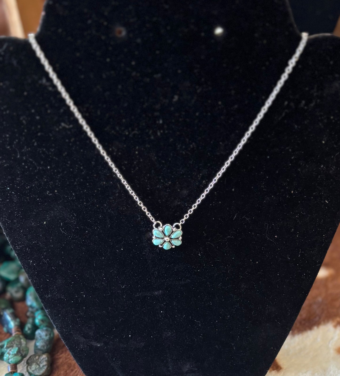 Dainty turquoise flower