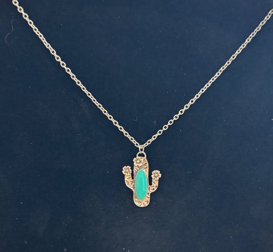 Cactus with turquoise