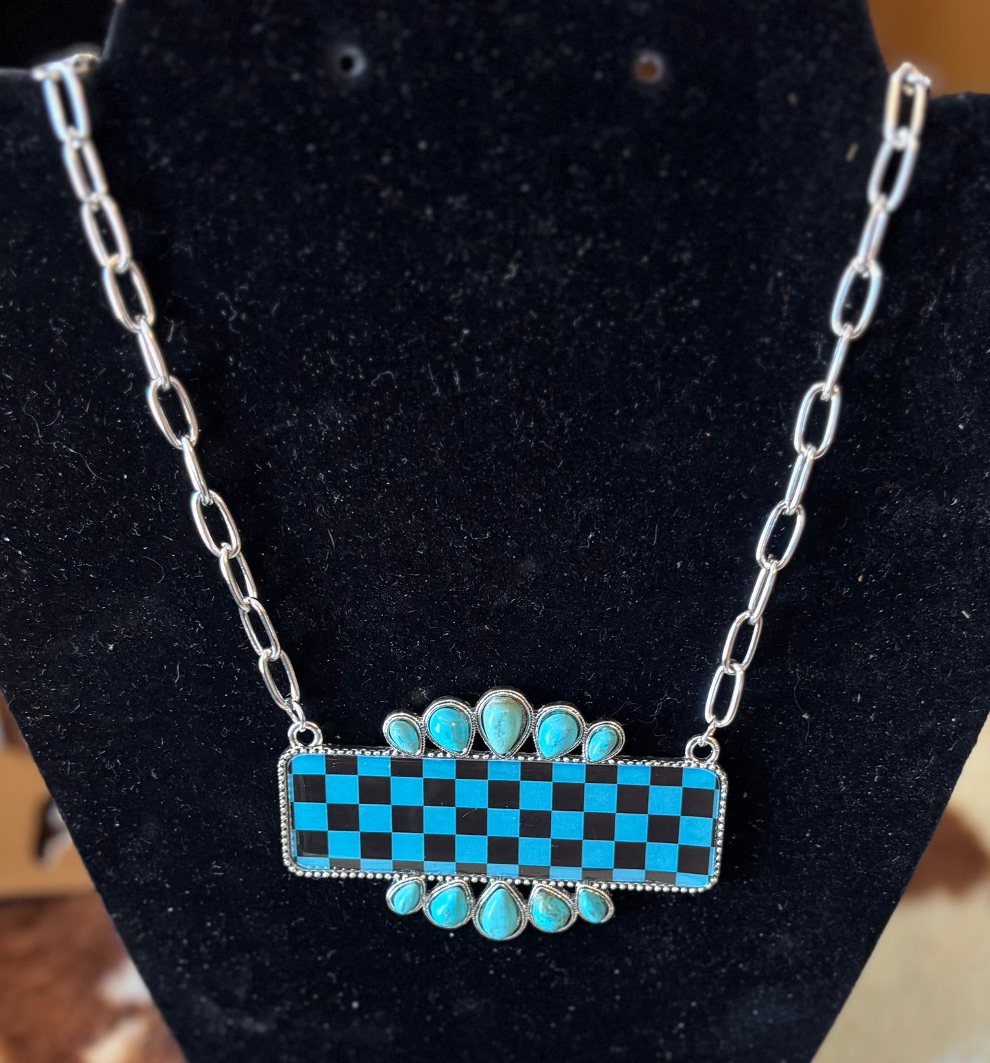 Checkered Turquoise