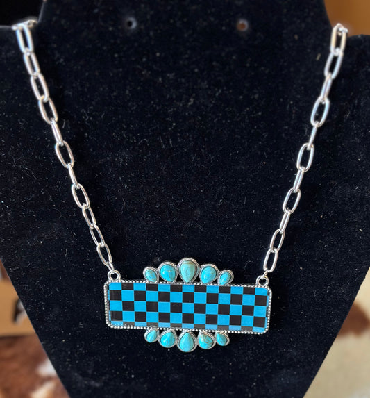 Checkered Turquoise