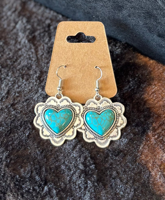 Turquoise hearts