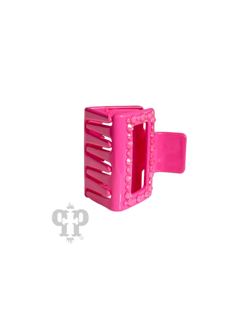 Rectangle rhinestone hair claw