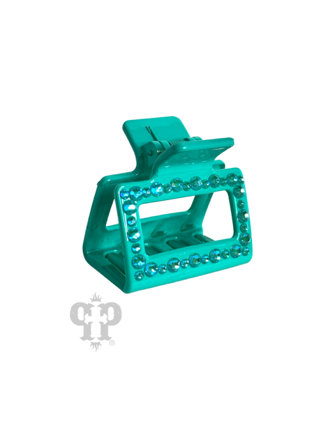 Rectangle rhinestone hair claw