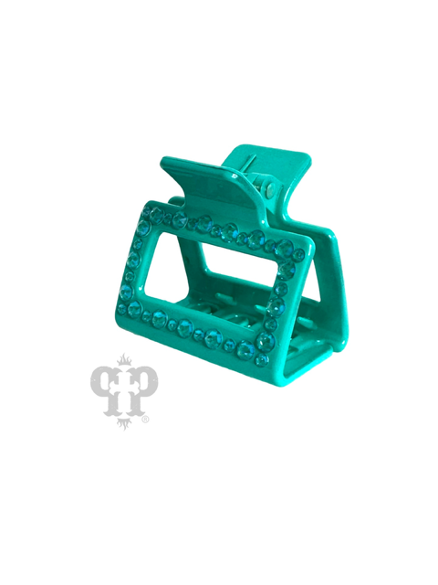 Rectangle rhinestone hair claw