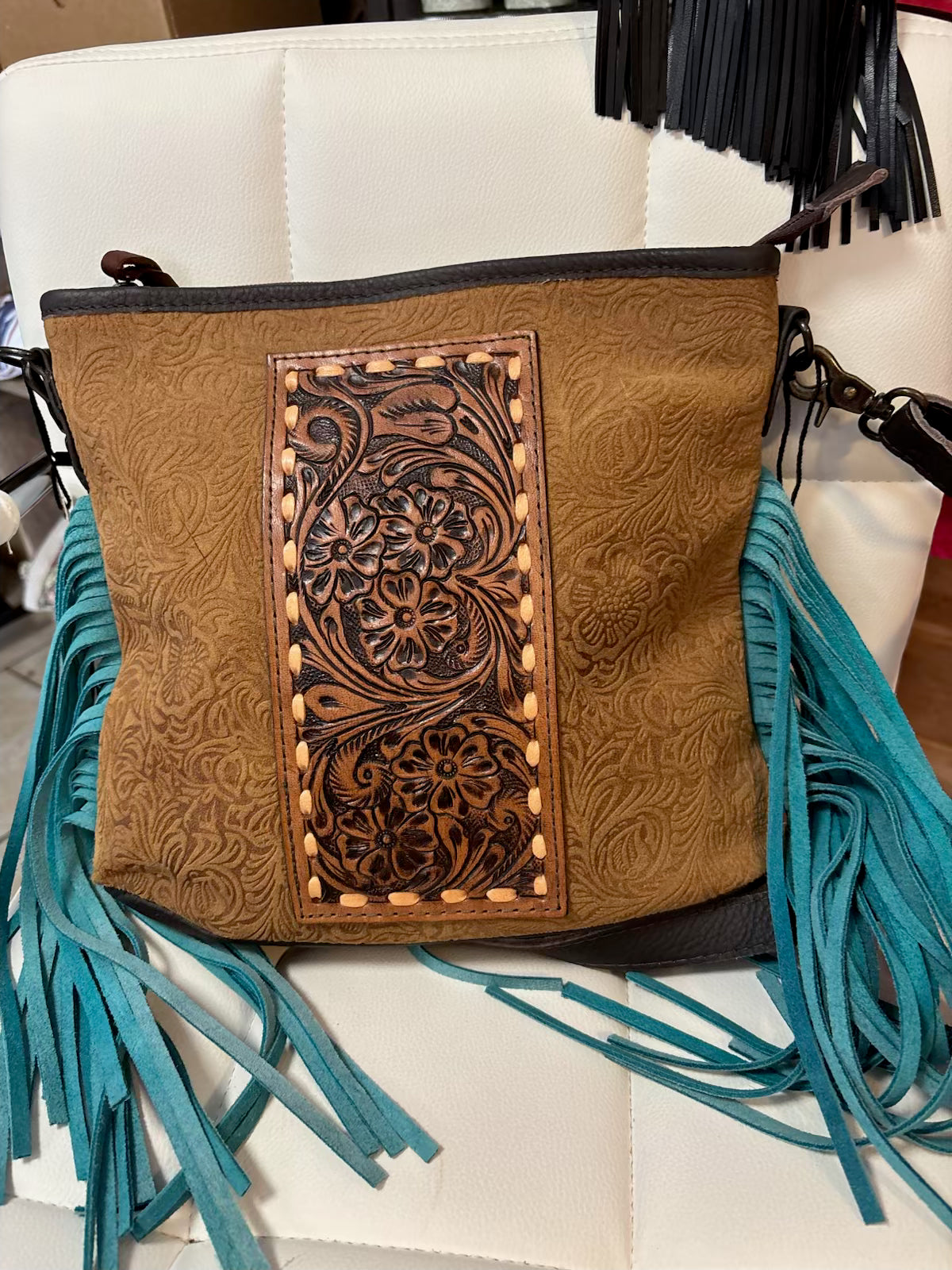 Stormy Teal Crossbody Bag