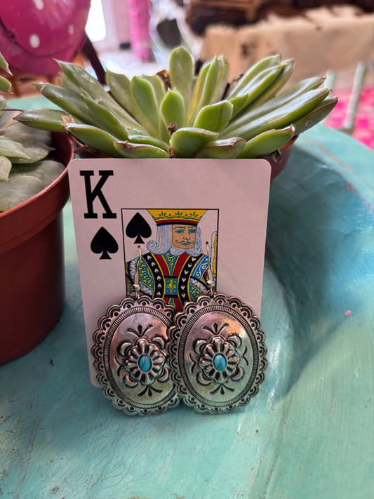 Concho earrings