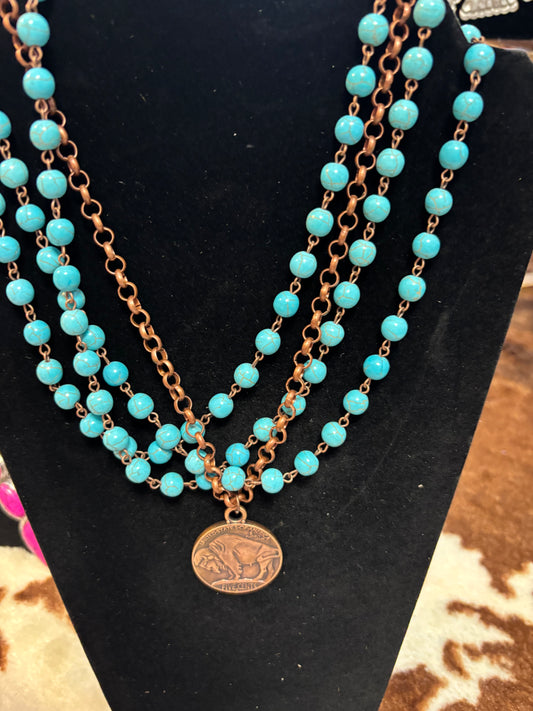 Blue Turquoise Native Buffalo