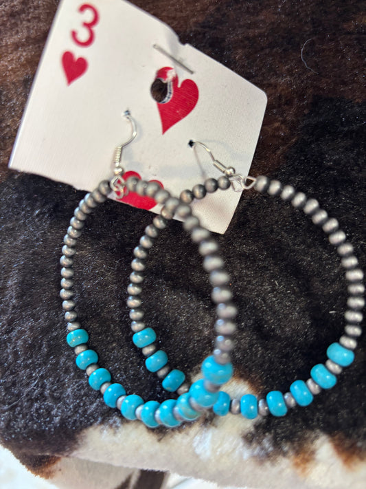 Turquoise Hoops