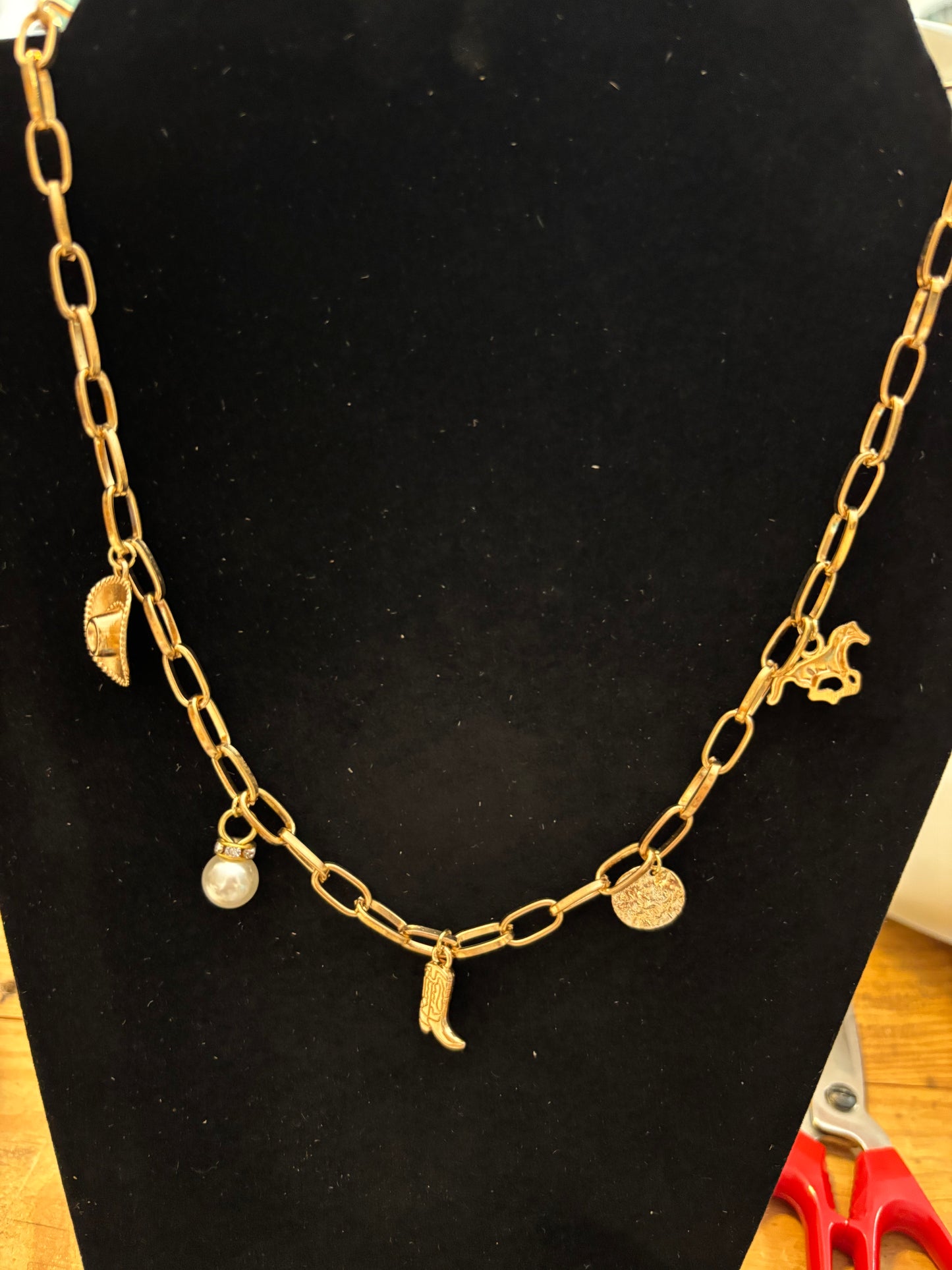 Gold boot charm