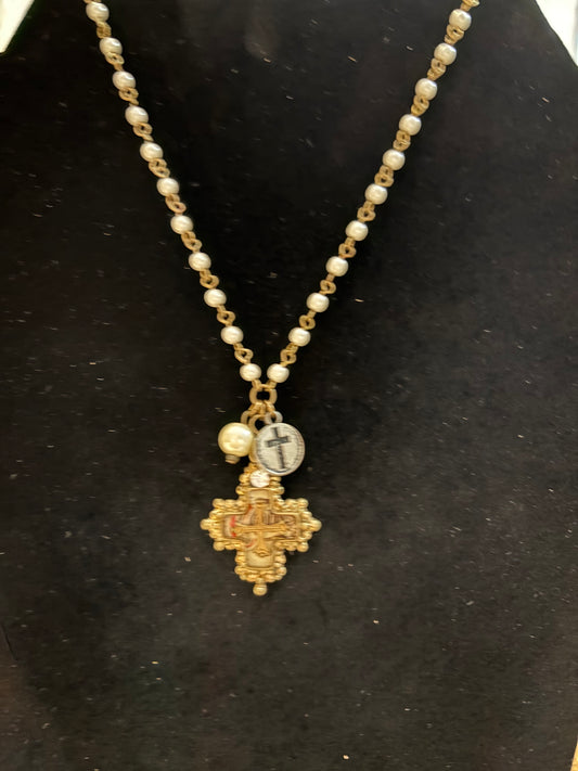 Gold and Pearl Cross