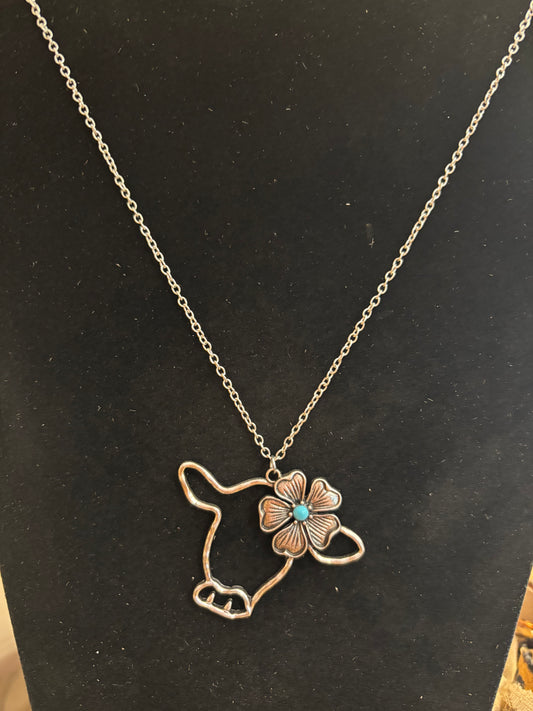 Cow w/flower
