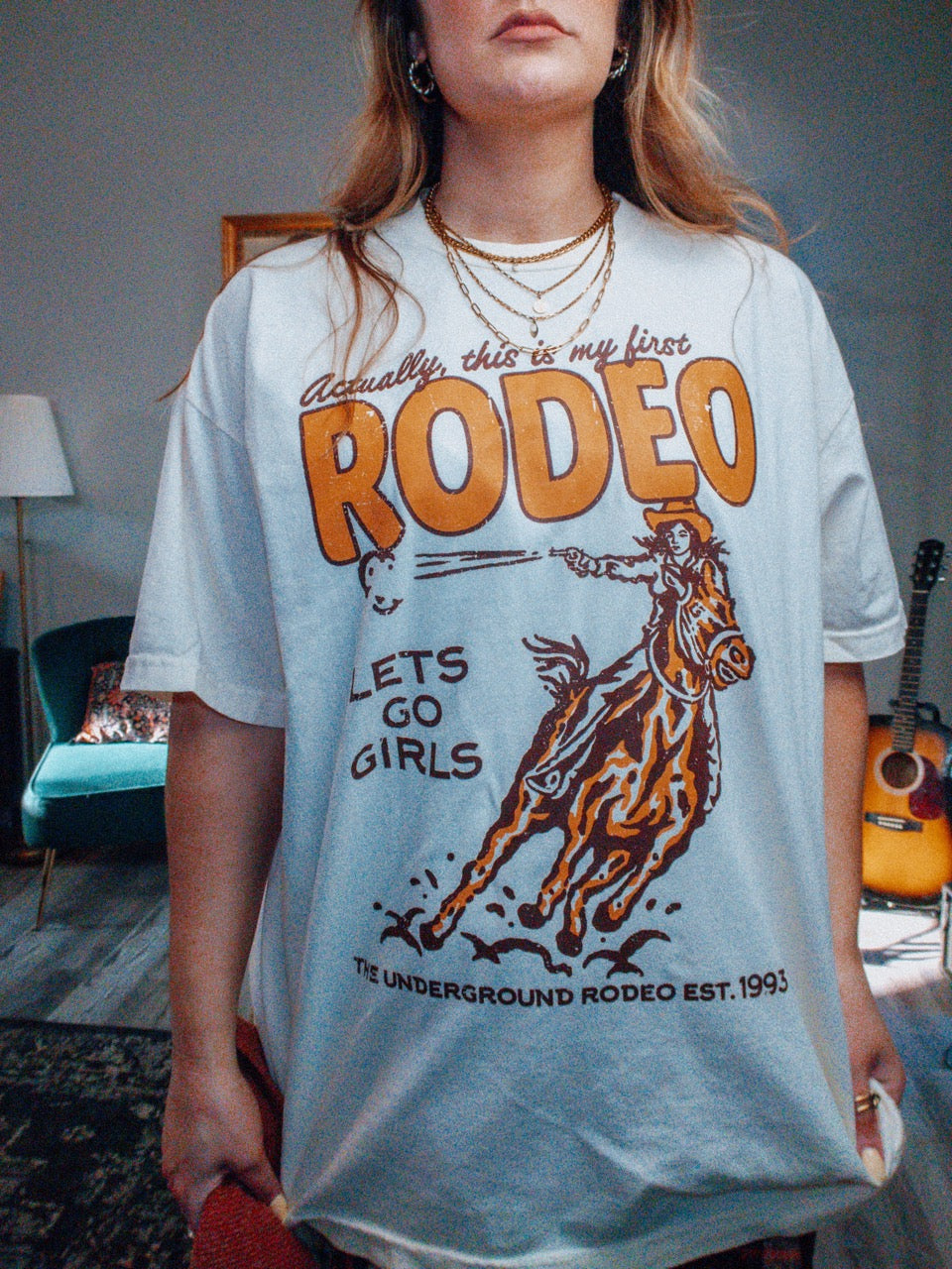 Underground Original Design: This Is My First Rodeo Boxy Cotton TShirt