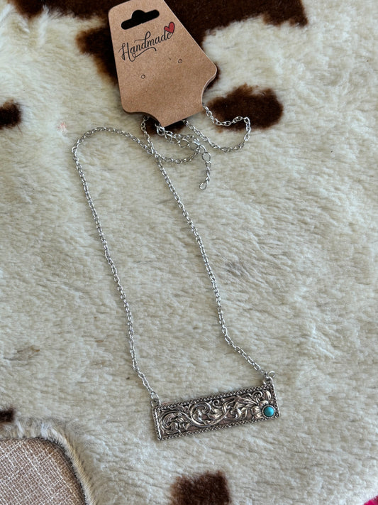 Out west silver necklace