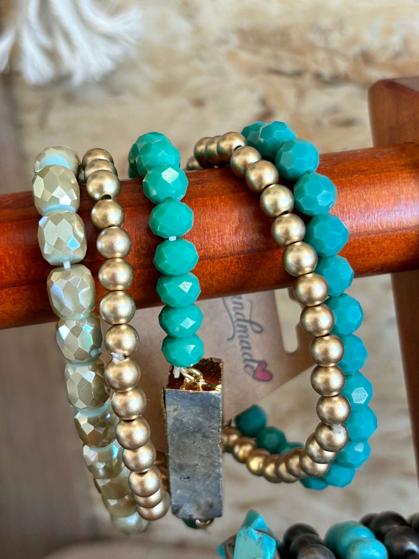 Turquoise + Goldie Stack with Stone