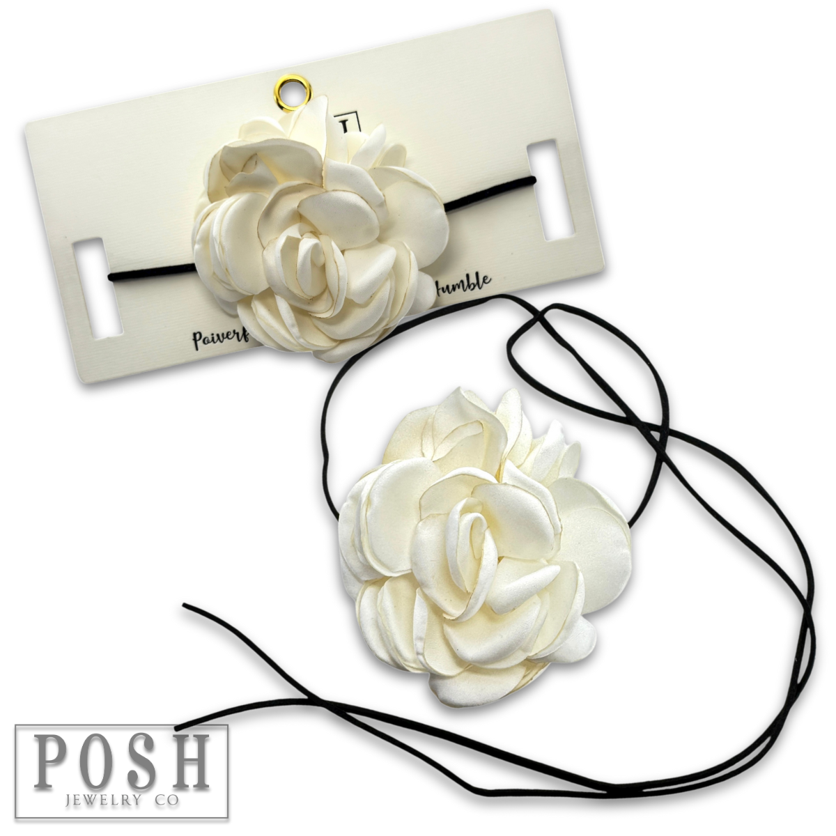 Flower choker necklace