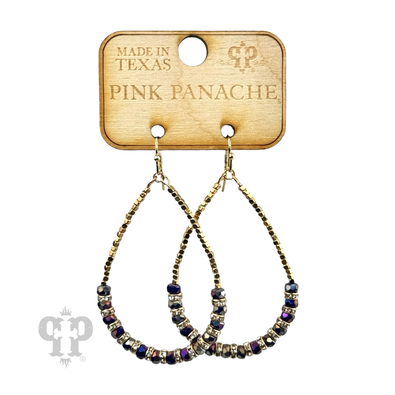 Faceted crystal bead teardrop earring