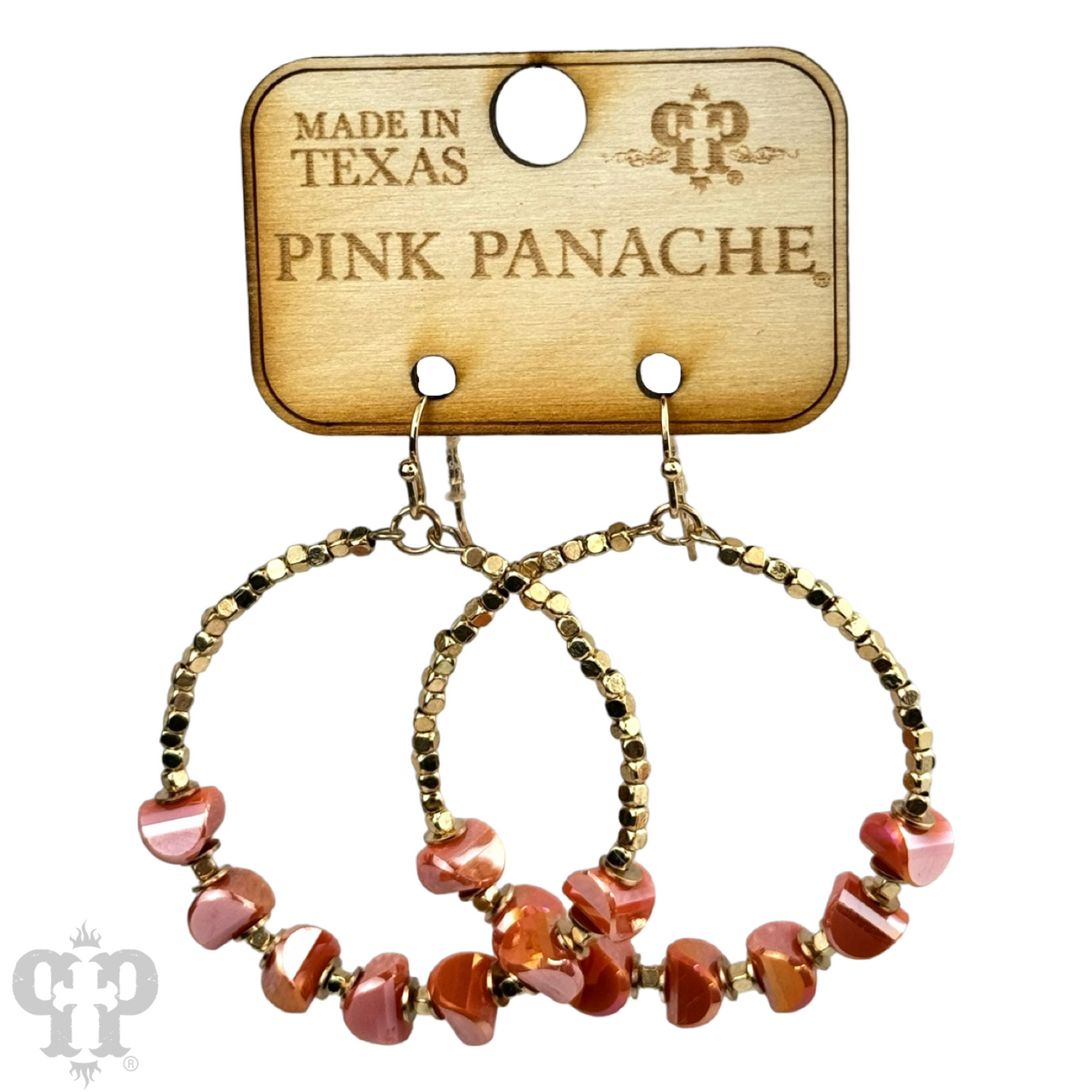 Stone circle earring