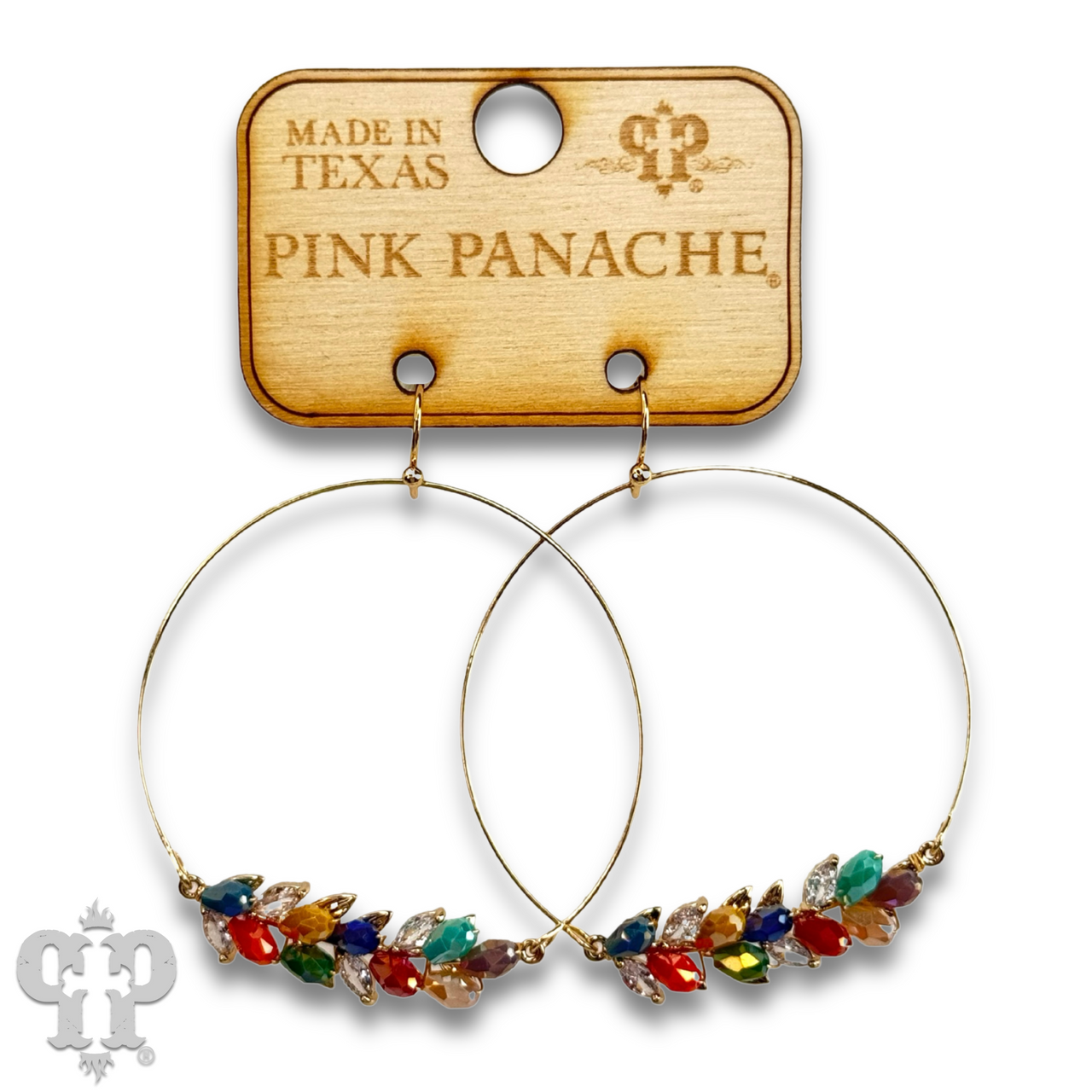 Bottle bead circle earring