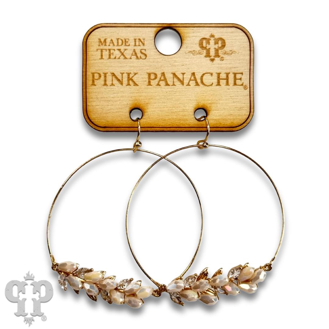Bottle bead circle earring