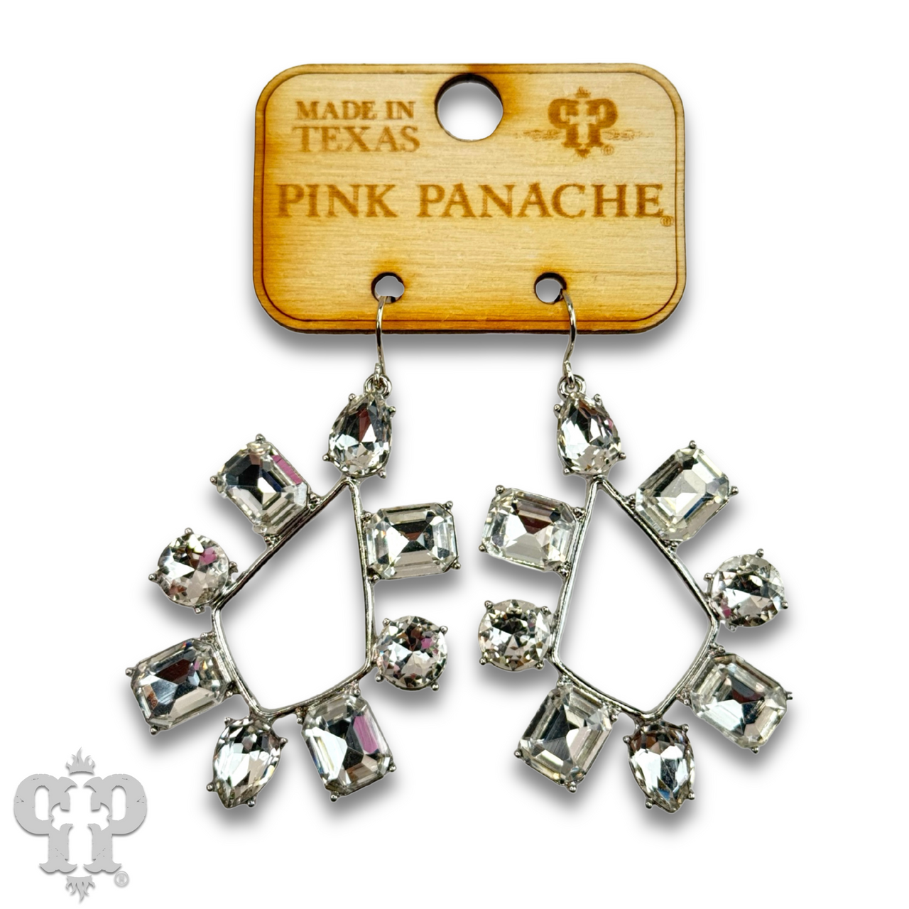 Rhinestone chandelier teardrop earring