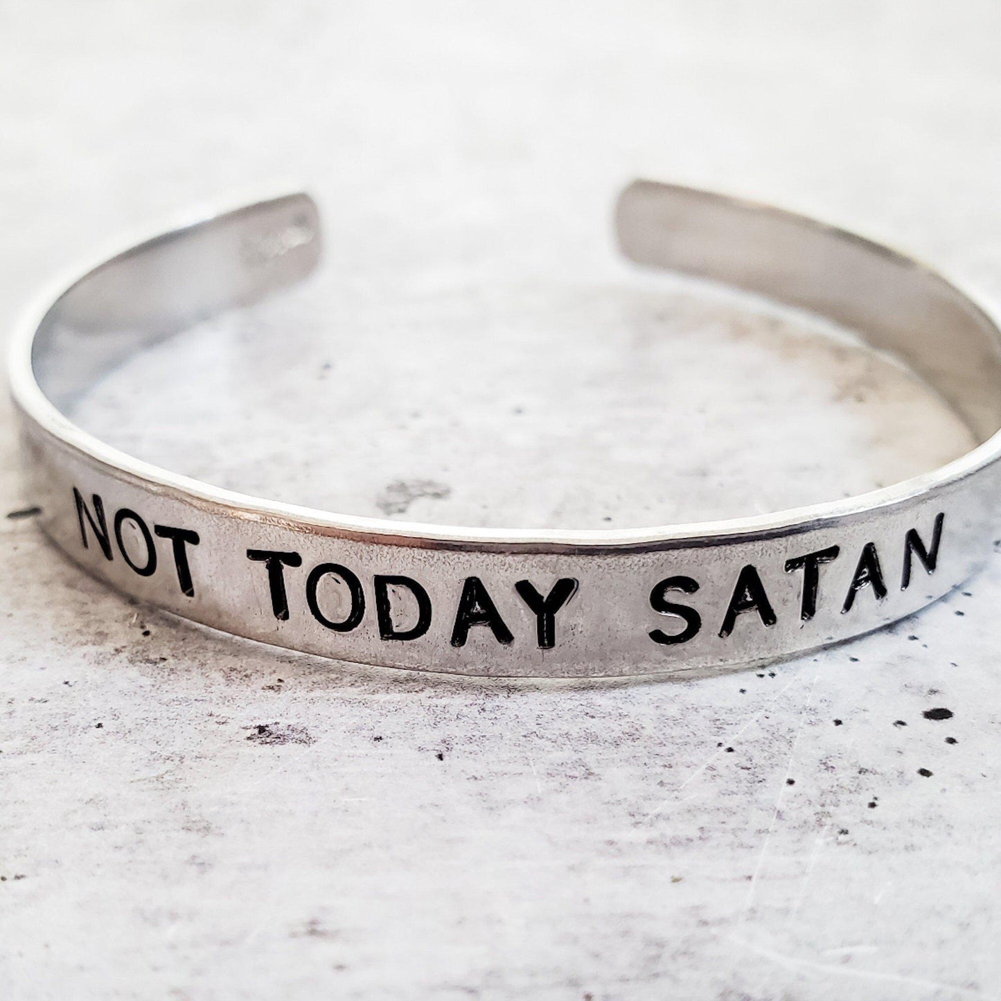 NOT TODAY SATAN Cuff Bracelet