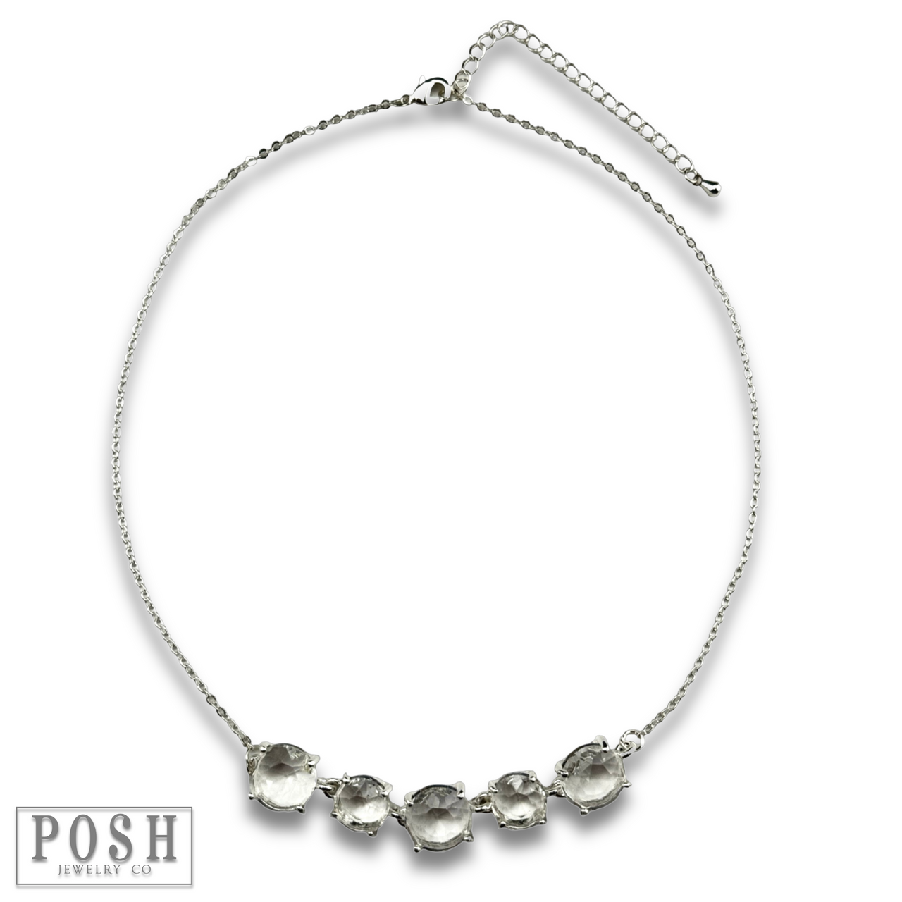 Chain necklace with round stones