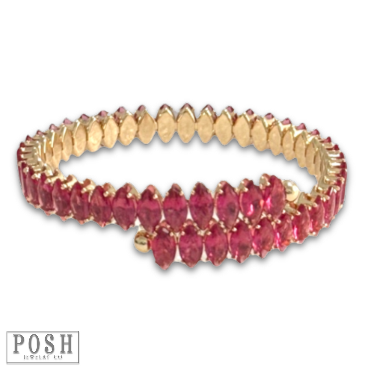 Rhinestone cuff bracelet