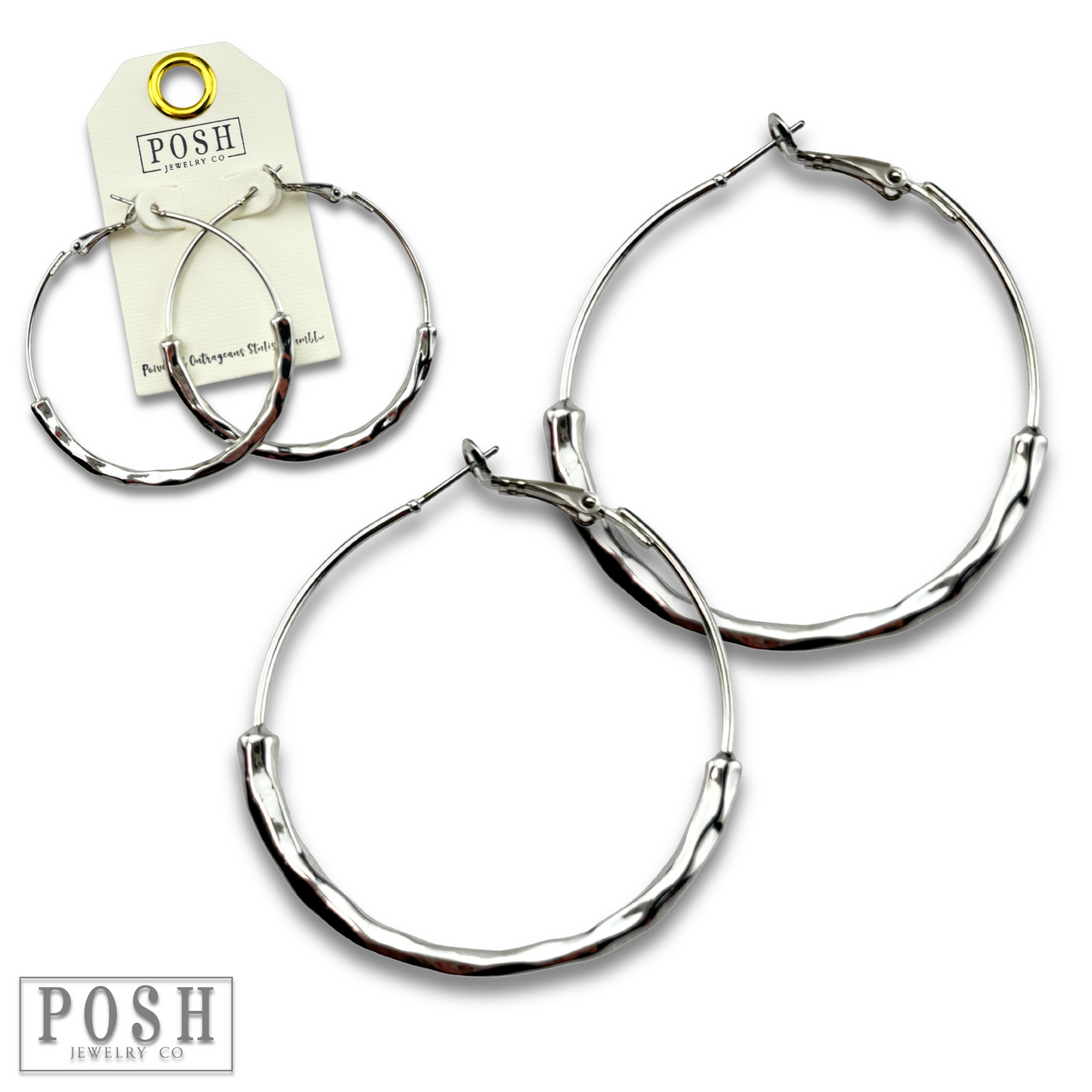 Hoop earring with tube beads