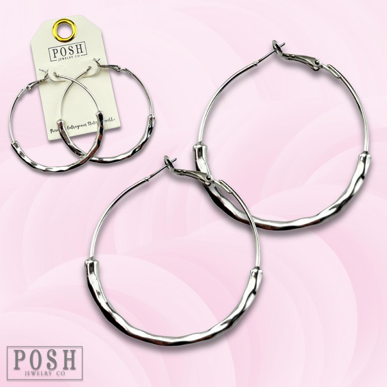 Hoop earring with tube beads