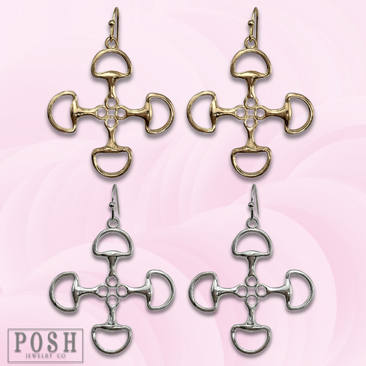 Equestrian snaffle bit earring