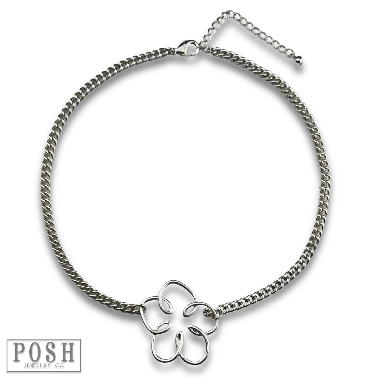 Wire flower necklace