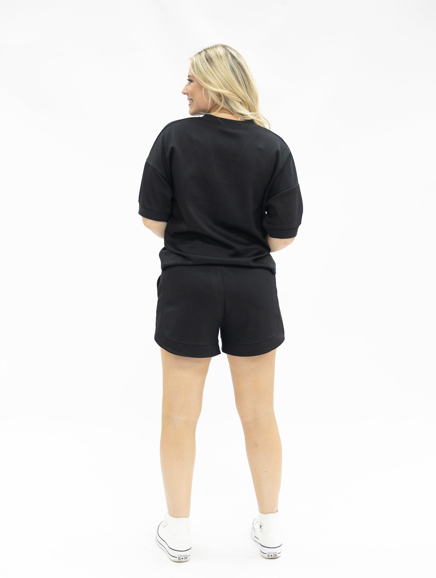 Butter Soft V-Neck Top, Black