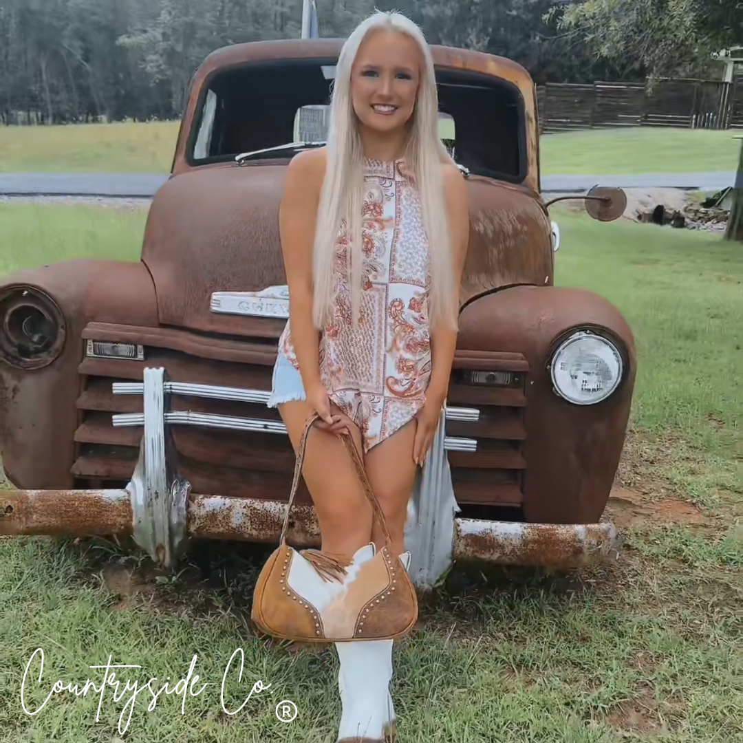 Rodeo Royalty Cowhide Leather Handbag