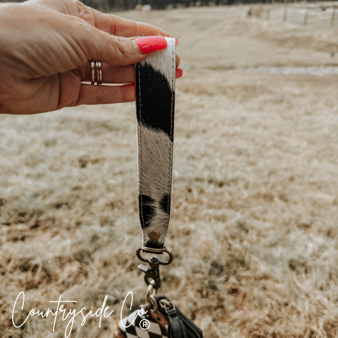 The Sidekick Checkered Mini Wallet Keychain