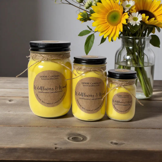 Wildflowers & Wood Mason | Organic Soy Candle