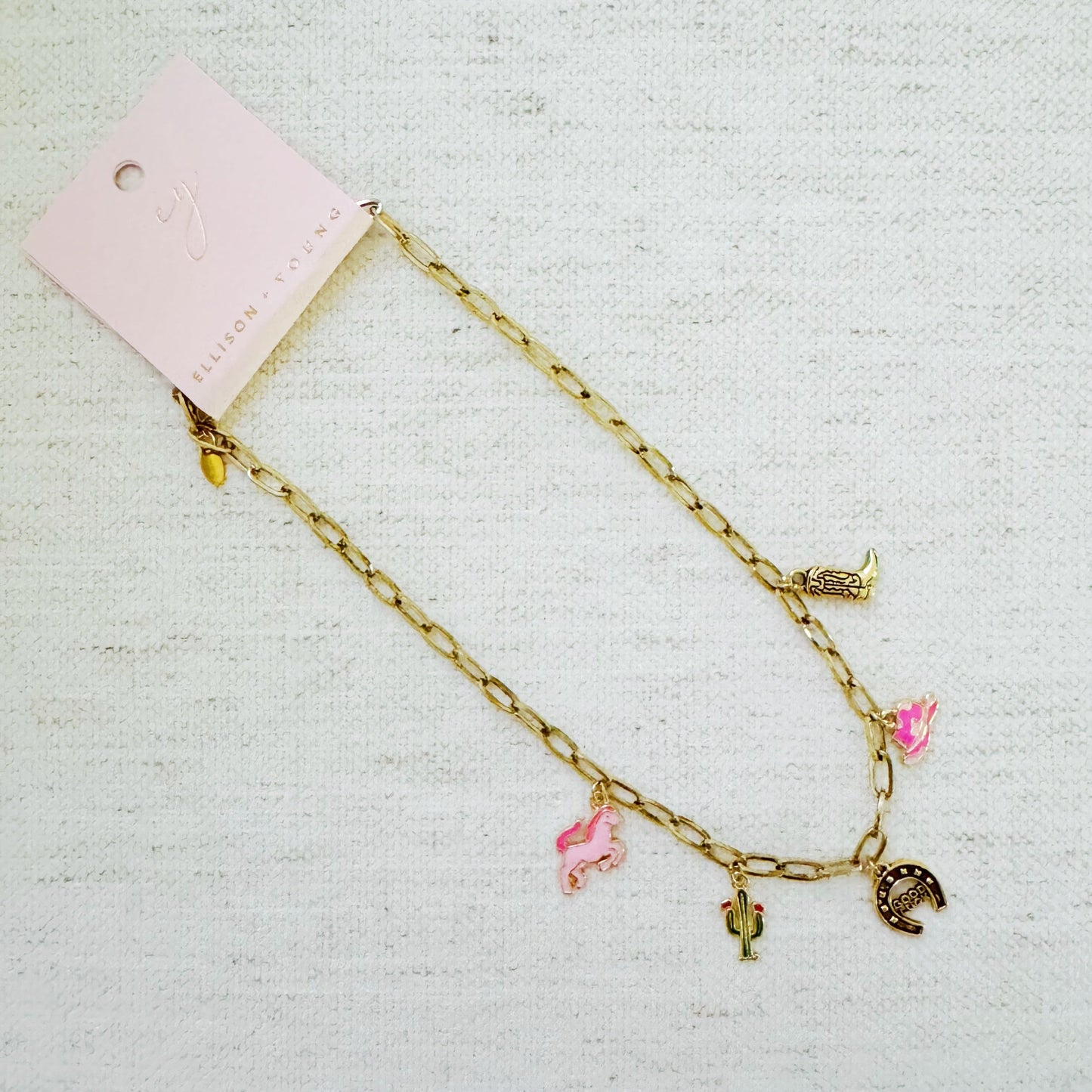 Yeehaw Rodeo Charm Necklace – Western Icons