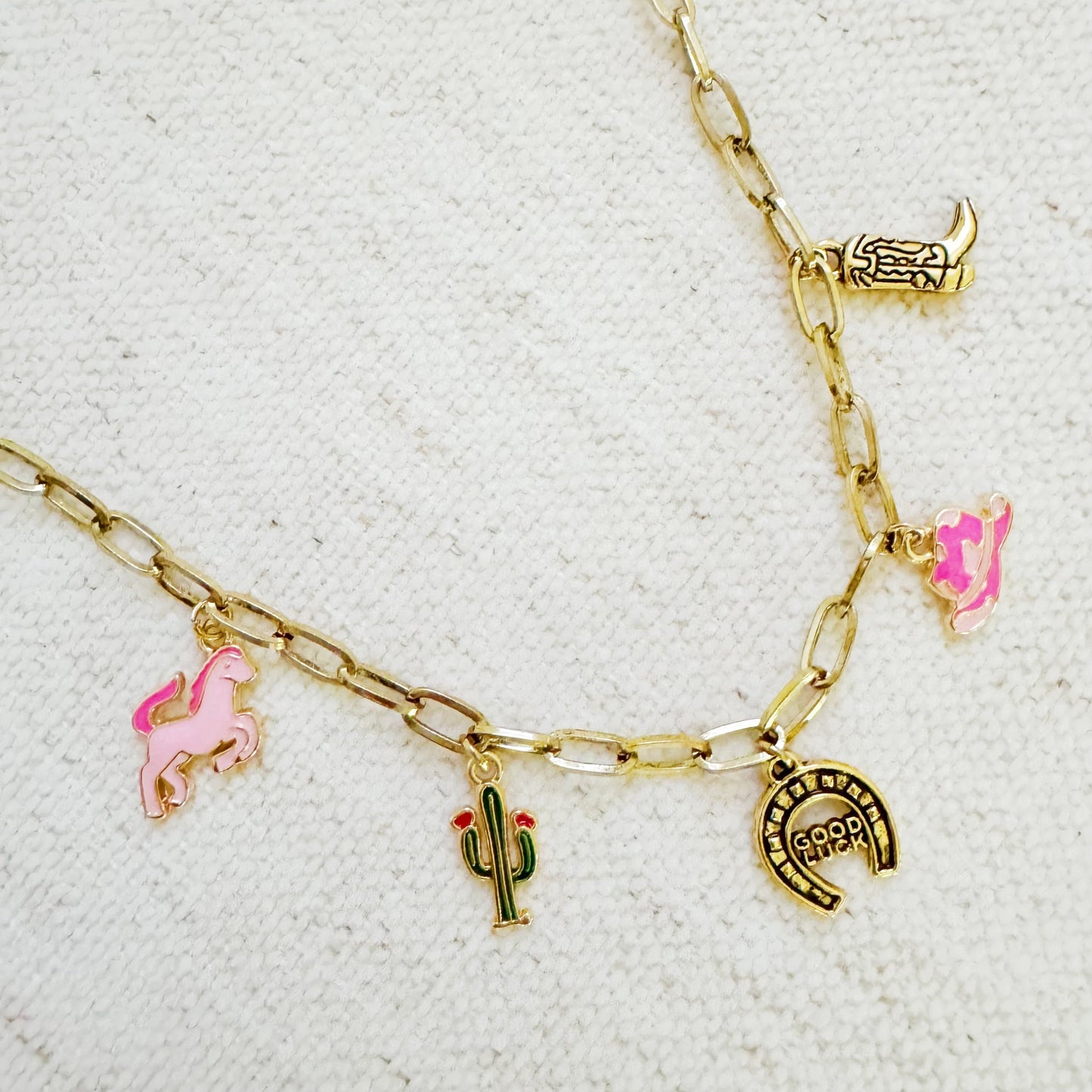 Yeehaw Rodeo Charm Necklace – Western Icons