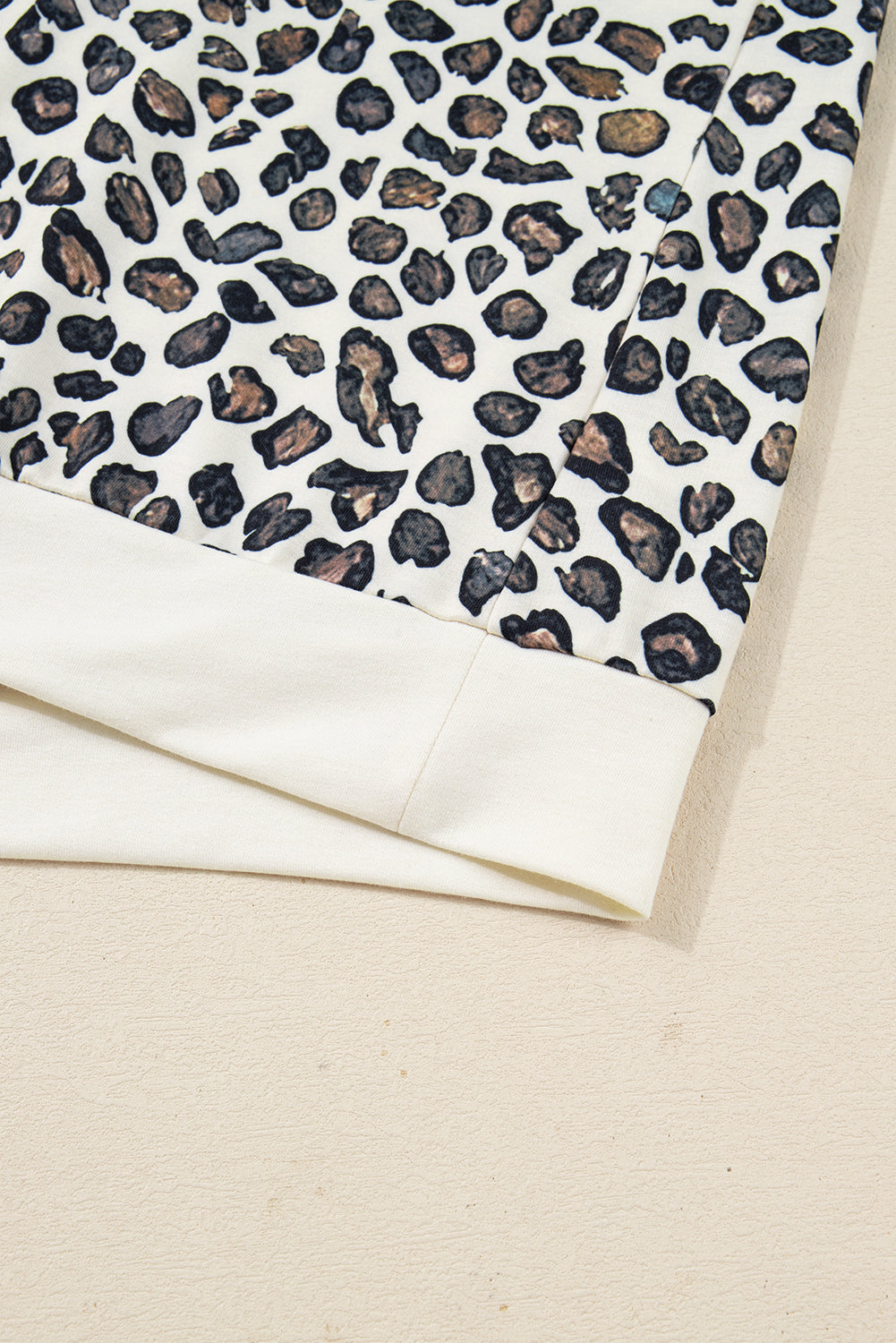 Plus Size Leopard Pullover and Shorts Set