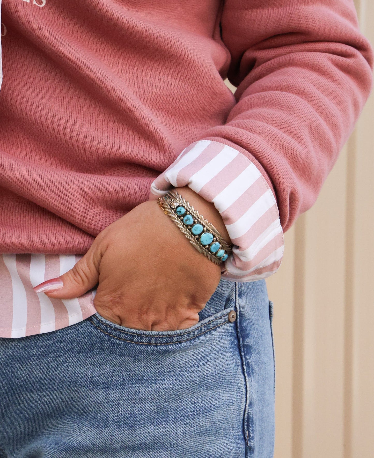Anthony Brown Turquoise & Sterling Silver Bracelet