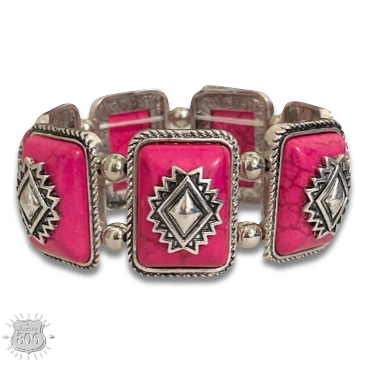 Rectangle aztec stone bracelet