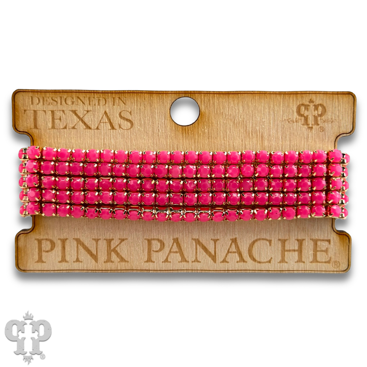 Prong set rhinestone bead bracelet