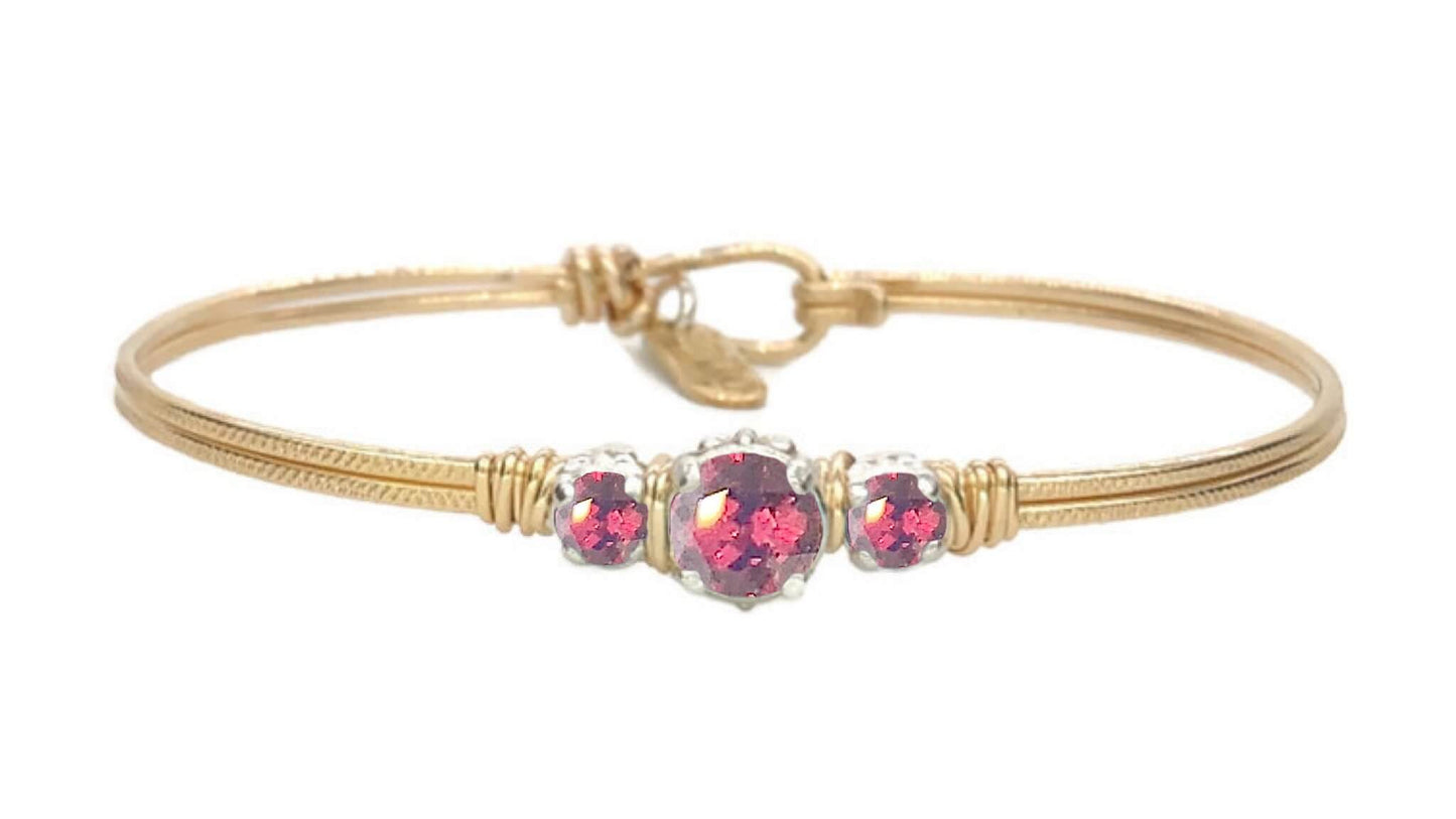 Birthstone Triple Setting Bracelet
