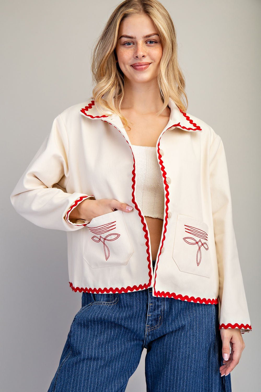 Boot Stitch Embroidered Jacket