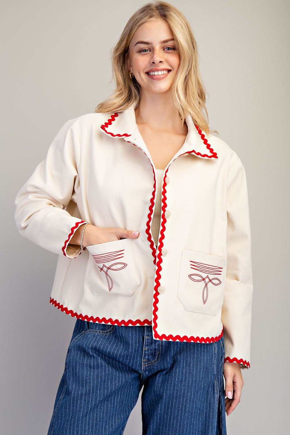 Boot Stitch Embroidered Jacket